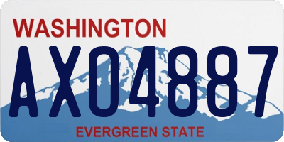 WA license plate AXO4887