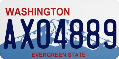 WA license plate AXO4889