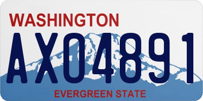 WA license plate AXO4891