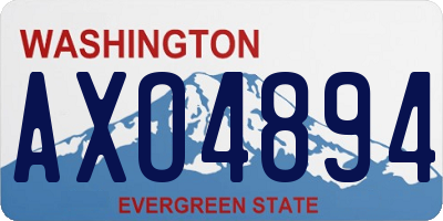 WA license plate AXO4894