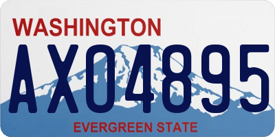 WA license plate AXO4895