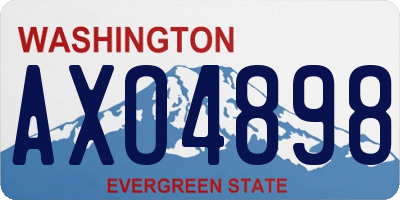 WA license plate AXO4898