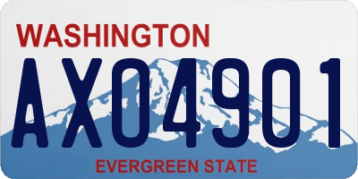 WA license plate AXO4901