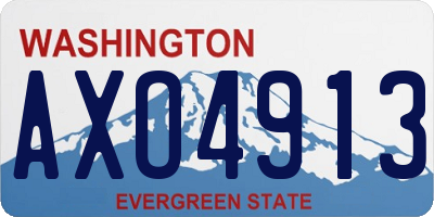 WA license plate AXO4913