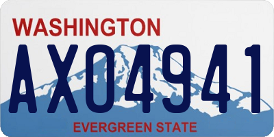 WA license plate AXO4941
