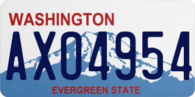 WA license plate AXO4954
