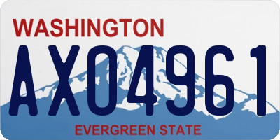 WA license plate AXO4961