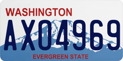 WA license plate AXO4969