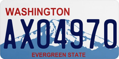 WA license plate AXO4970