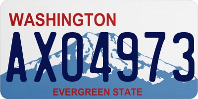 WA license plate AXO4973