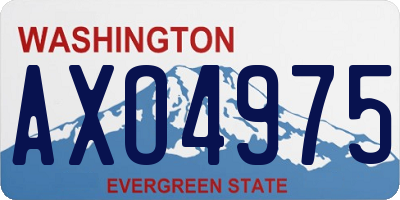 WA license plate AXO4975