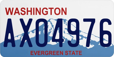 WA license plate AXO4976