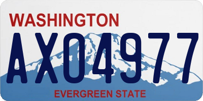 WA license plate AXO4977