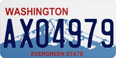 WA license plate AXO4979