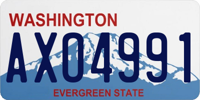 WA license plate AXO4991