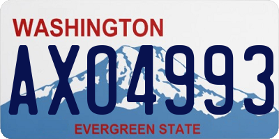 WA license plate AXO4993