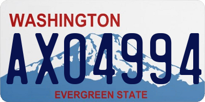WA license plate AXO4994