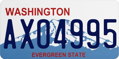 WA license plate AXO4995