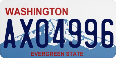 WA license plate AXO4996