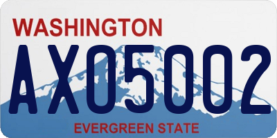 WA license plate AXO5002