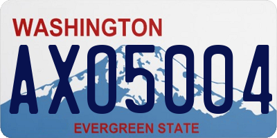 WA license plate AXO5004