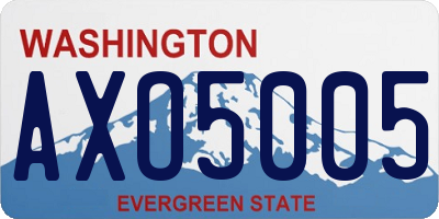 WA license plate AXO5005
