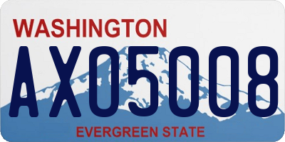 WA license plate AXO5008