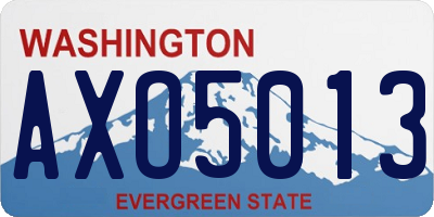 WA license plate AXO5013