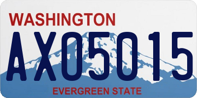 WA license plate AXO5015