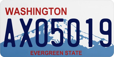 WA license plate AXO5019