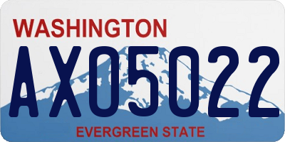 WA license plate AXO5022