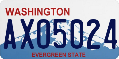 WA license plate AXO5024