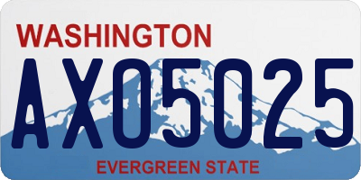 WA license plate AXO5025
