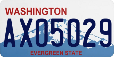 WA license plate AXO5029
