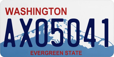 WA license plate AXO5041