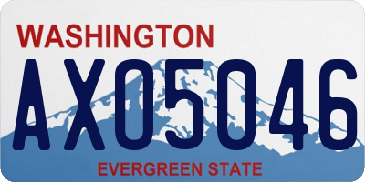 WA license plate AXO5046