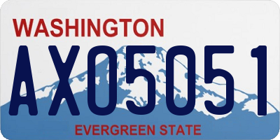 WA license plate AXO5051