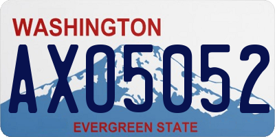 WA license plate AXO5052