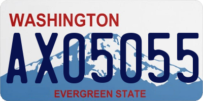 WA license plate AXO5055