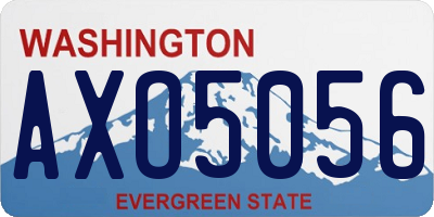 WA license plate AXO5056