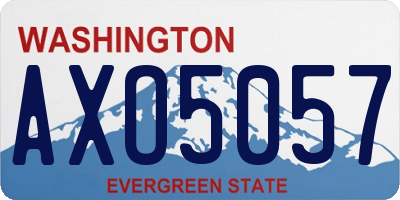 WA license plate AXO5057