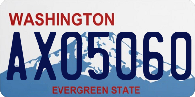 WA license plate AXO5060