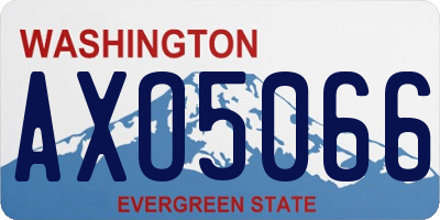 WA license plate AXO5066