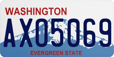WA license plate AXO5069