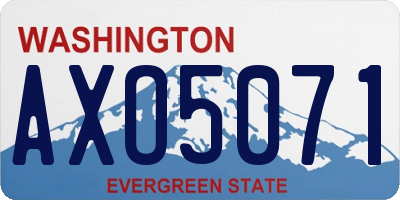 WA license plate AXO5071