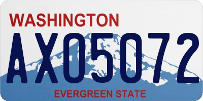 WA license plate AXO5072