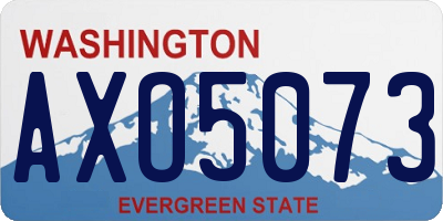 WA license plate AXO5073