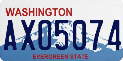 WA license plate AXO5074
