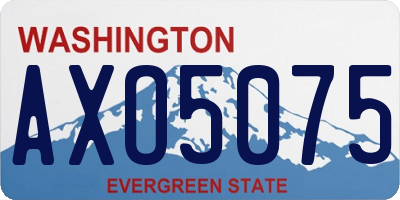 WA license plate AXO5075