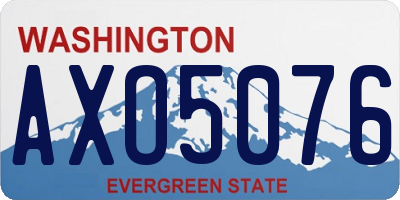 WA license plate AXO5076